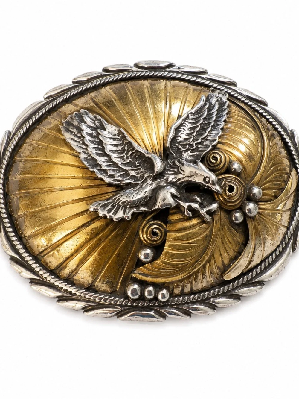 Vintage Navajo Sterling Eagle Belt Buckle